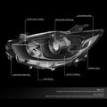 Pair of Projector Headlights for Mazda CX-5 (2013–2016) - Black/Clear