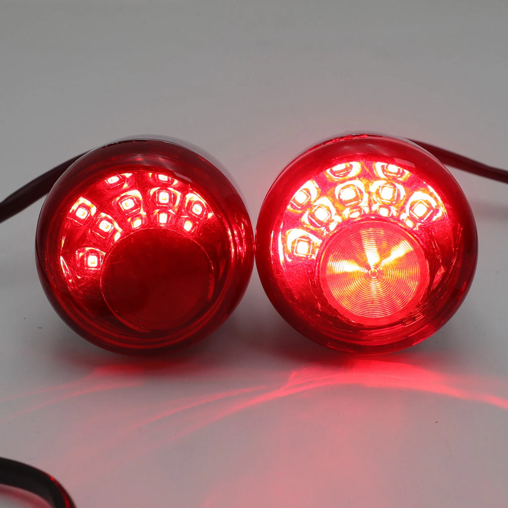Red Rear LED Run Brake Turn Signal Indicator for Harley FXDB FXDWG (2002–2008)