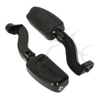 Black Rear Passenger Foot Pegs for Harley Road Street Glide (1993–2022)