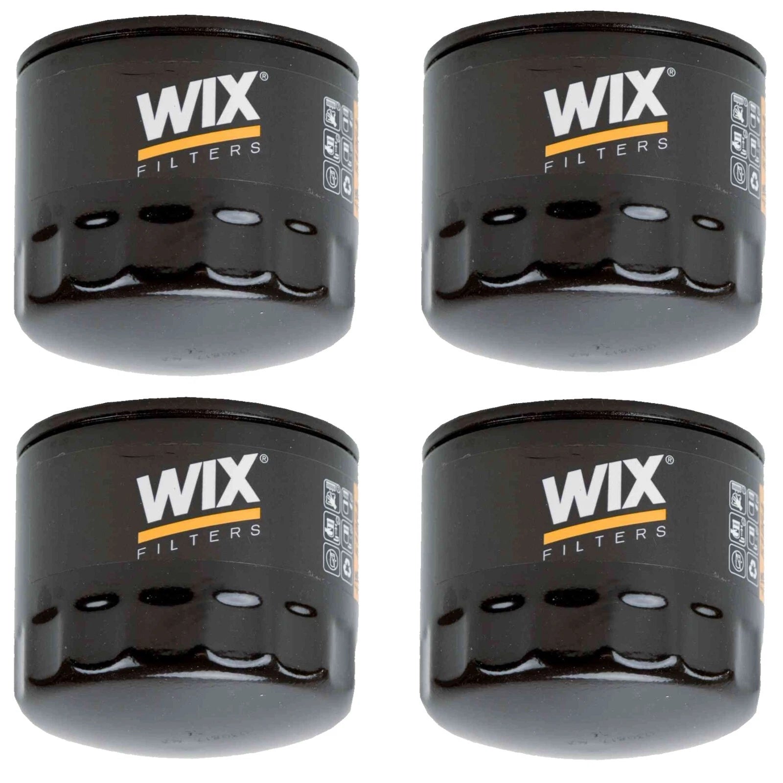 Set of 4 WIX Engine Oil Filters for Various Makes Models (Spin-On)
