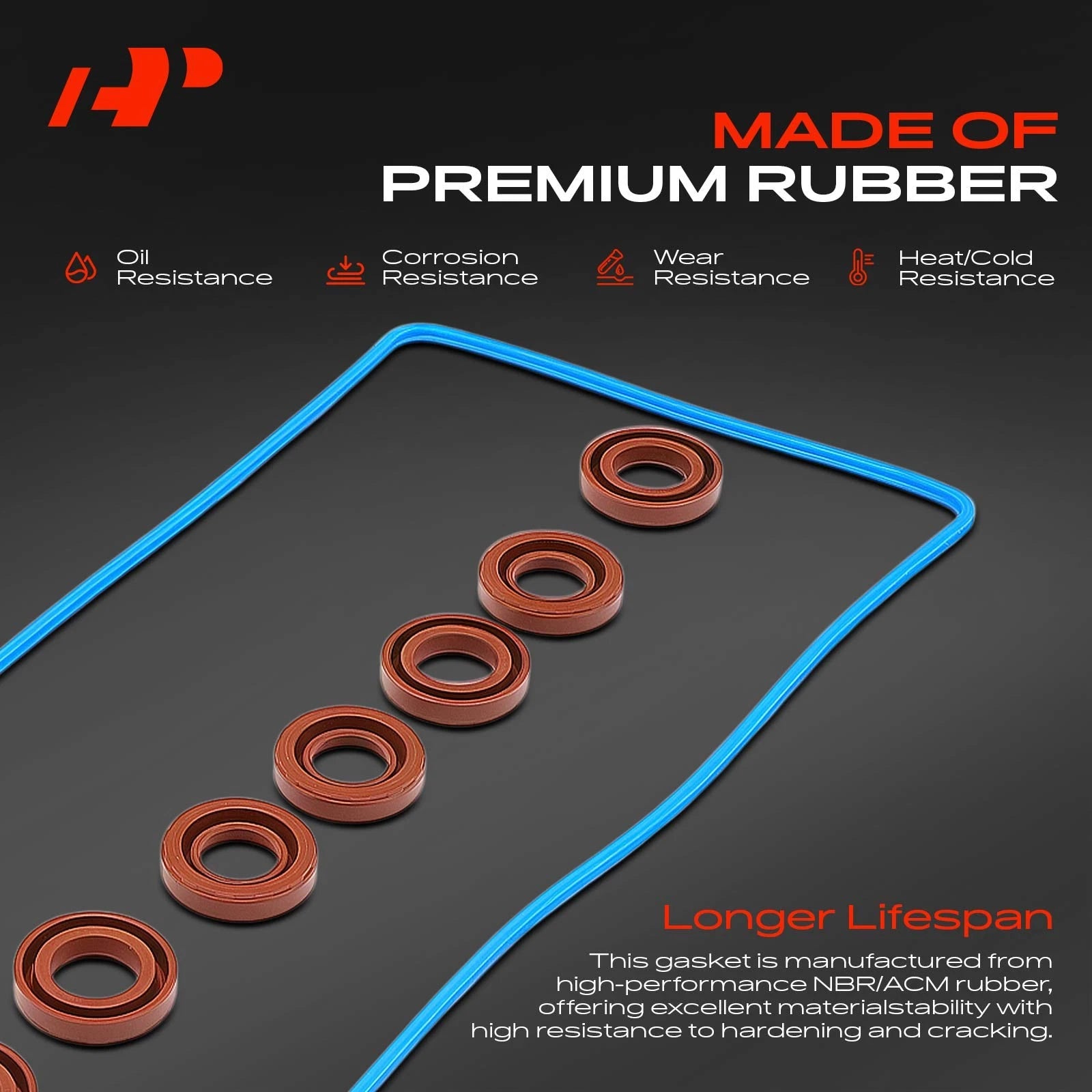Engine Valve Cover Gasket Set for Ford Mustang Lincoln Navigator