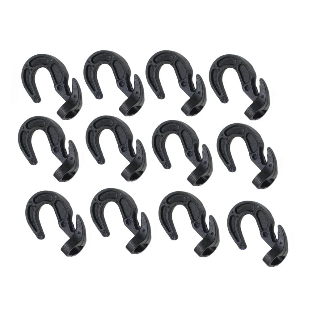 Set of 12 Adjustable Shock Cord Hooks for Rubber Rope Bungee Tarp Cover