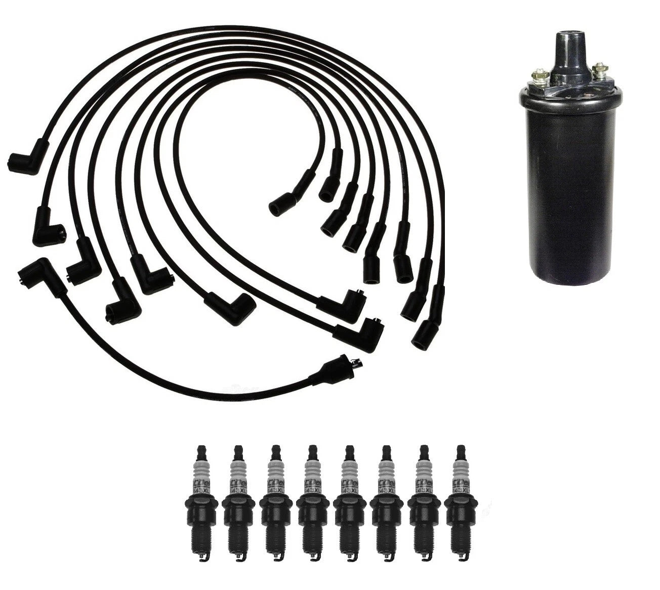 Ignition Wires & Spark Plugs Kit for Chevy Impala Biscayne (6.7L)