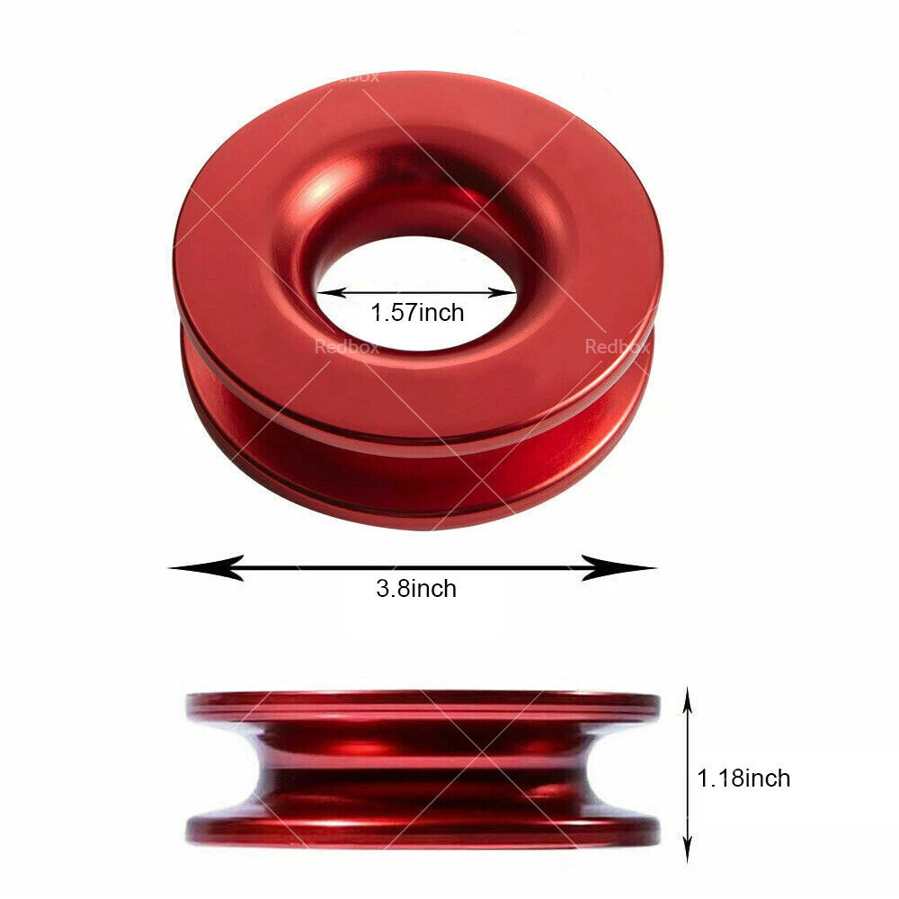 Recovery Ring Snatch Block Pulley for Off Road Winch Rope (37479 lbs)