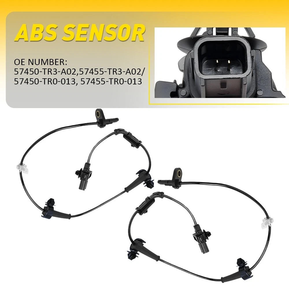 2X ABS Wheel Speed Sensor for Honda Civic (2012–2015) 57450-TR3-A02