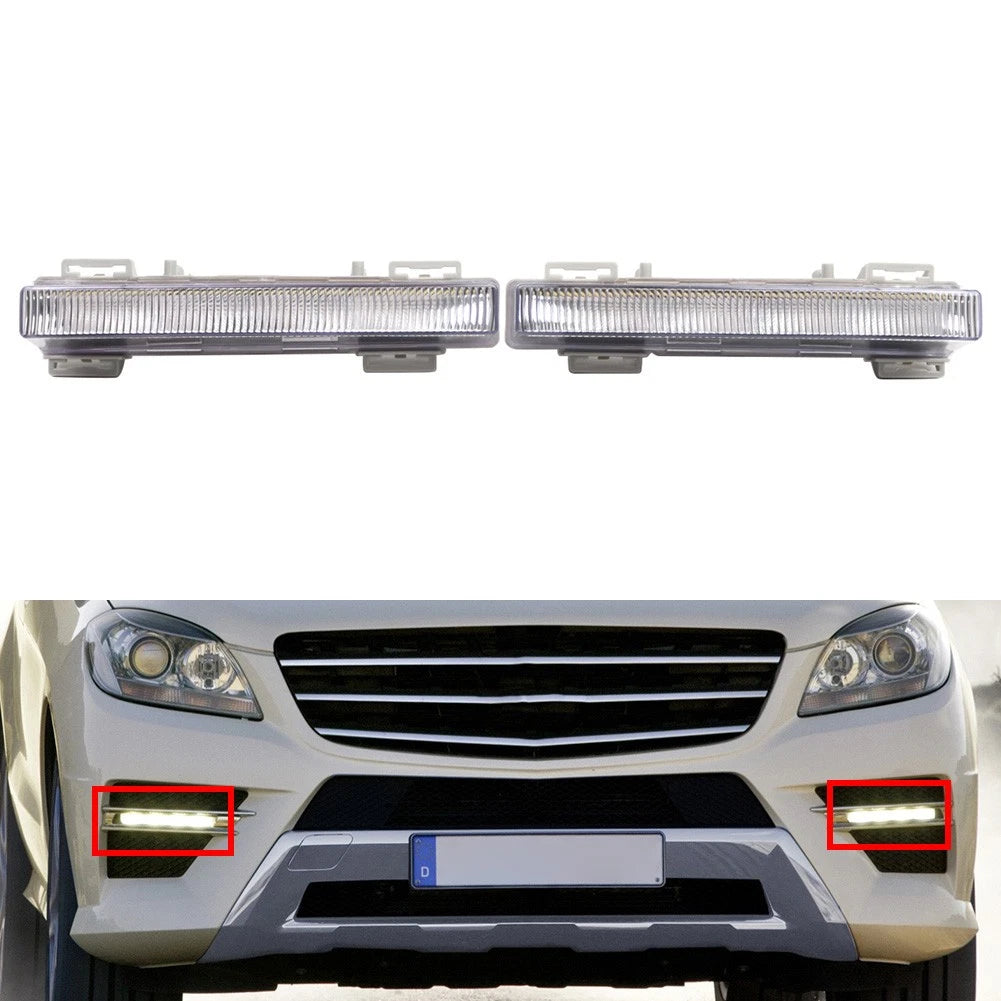 1 Pair Daytime Running Light Fog Lamp for Benz W166 X204 (2010–2015)