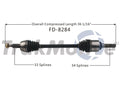 Rear Drive Left Axle Shaft for Lincoln Navigator, Ford Expedition (2003–2008)