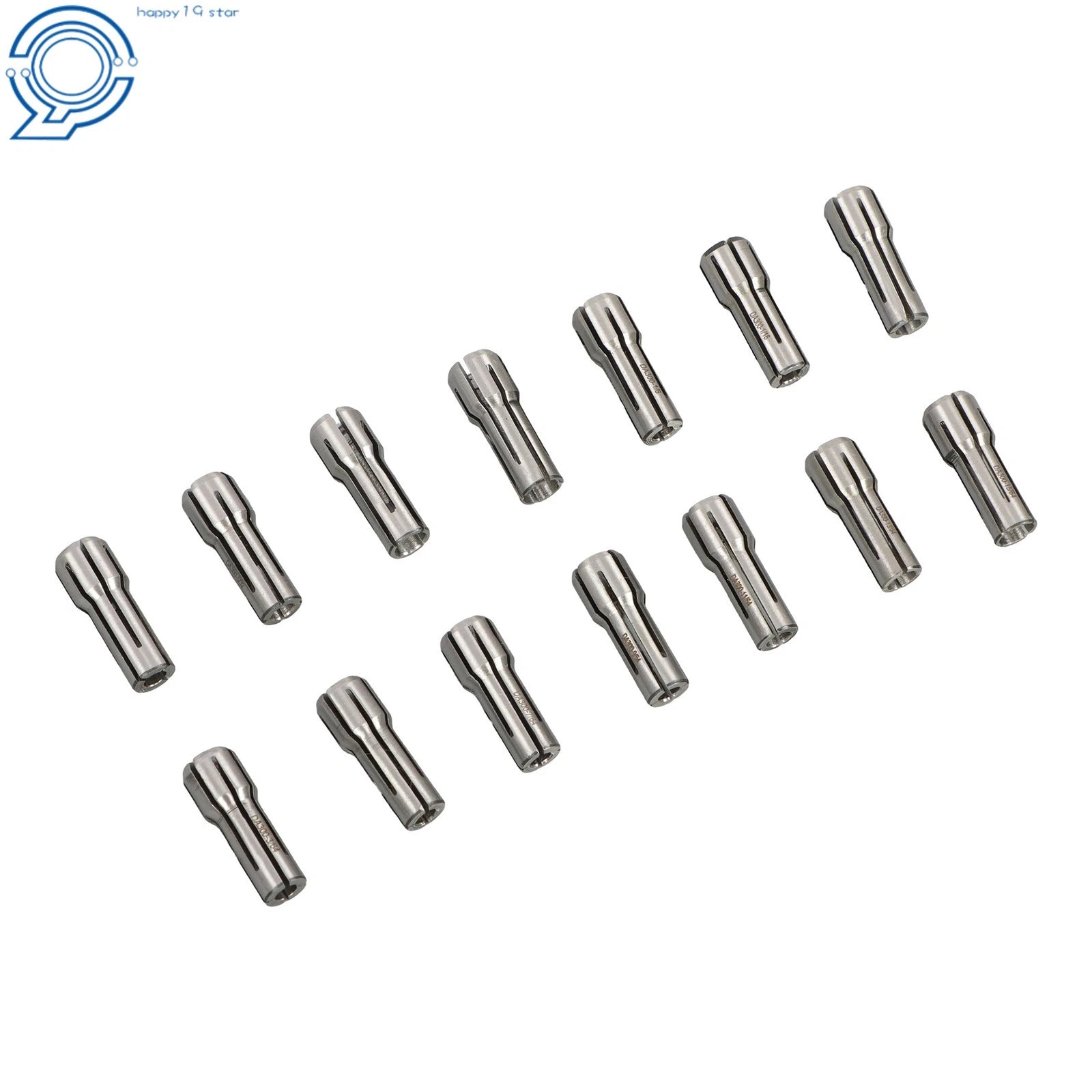 14 Pack Double Angle Collets for Tool Holder (3/64 to 1/4 Inch)
