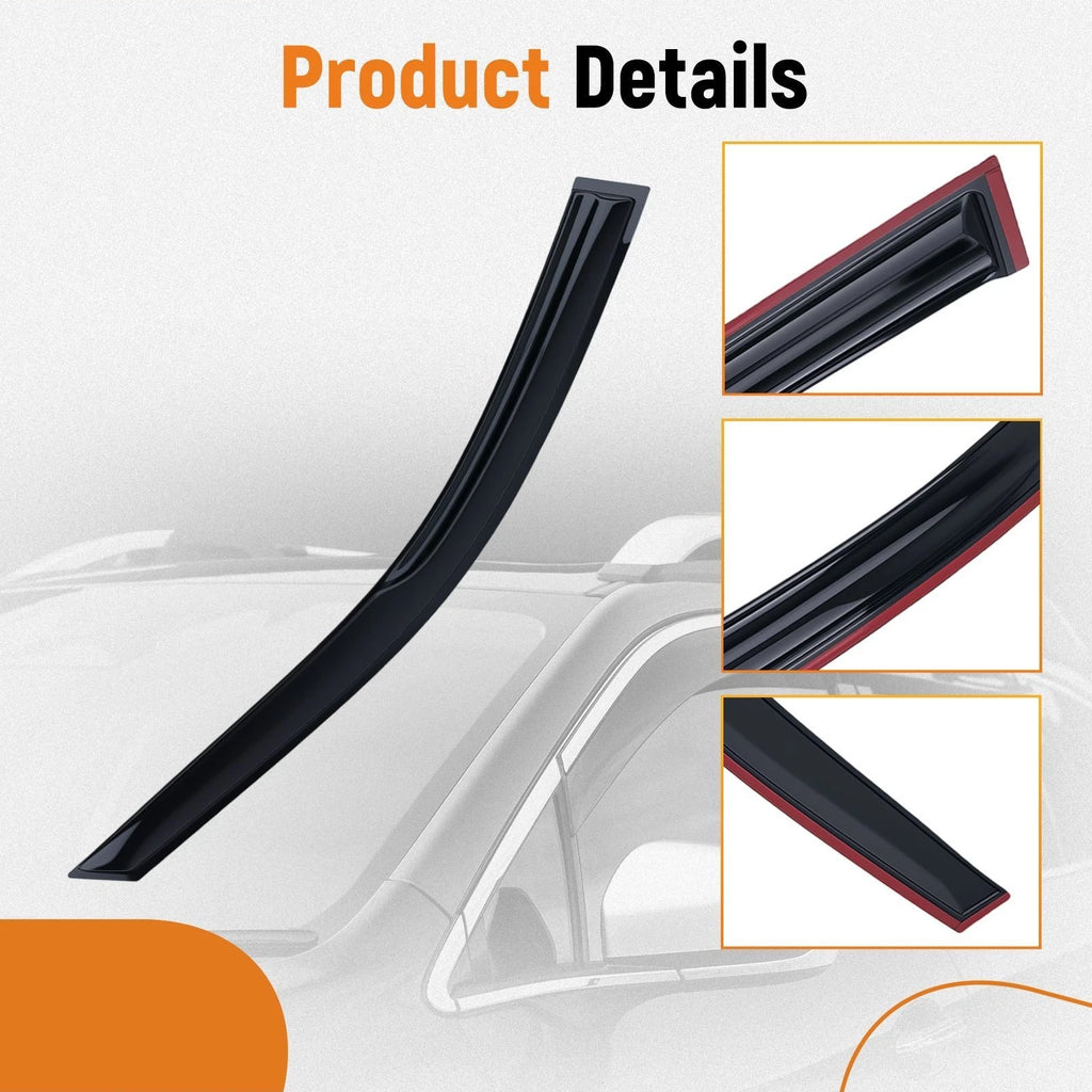 Set of 4 Front Rear Window Rain Guards for Toyota Camry (2002–2006)