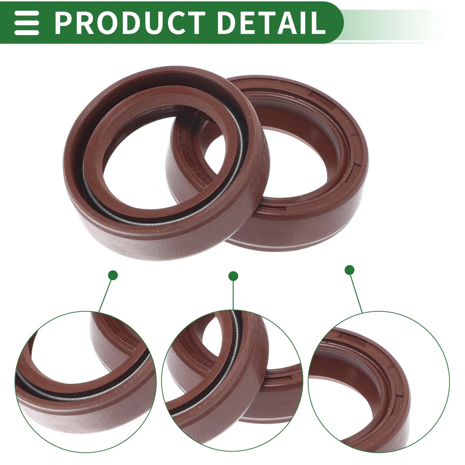 Set of 5 Oil Seal Rotary Shaft Seal FKM Rubber 18x25x7mm