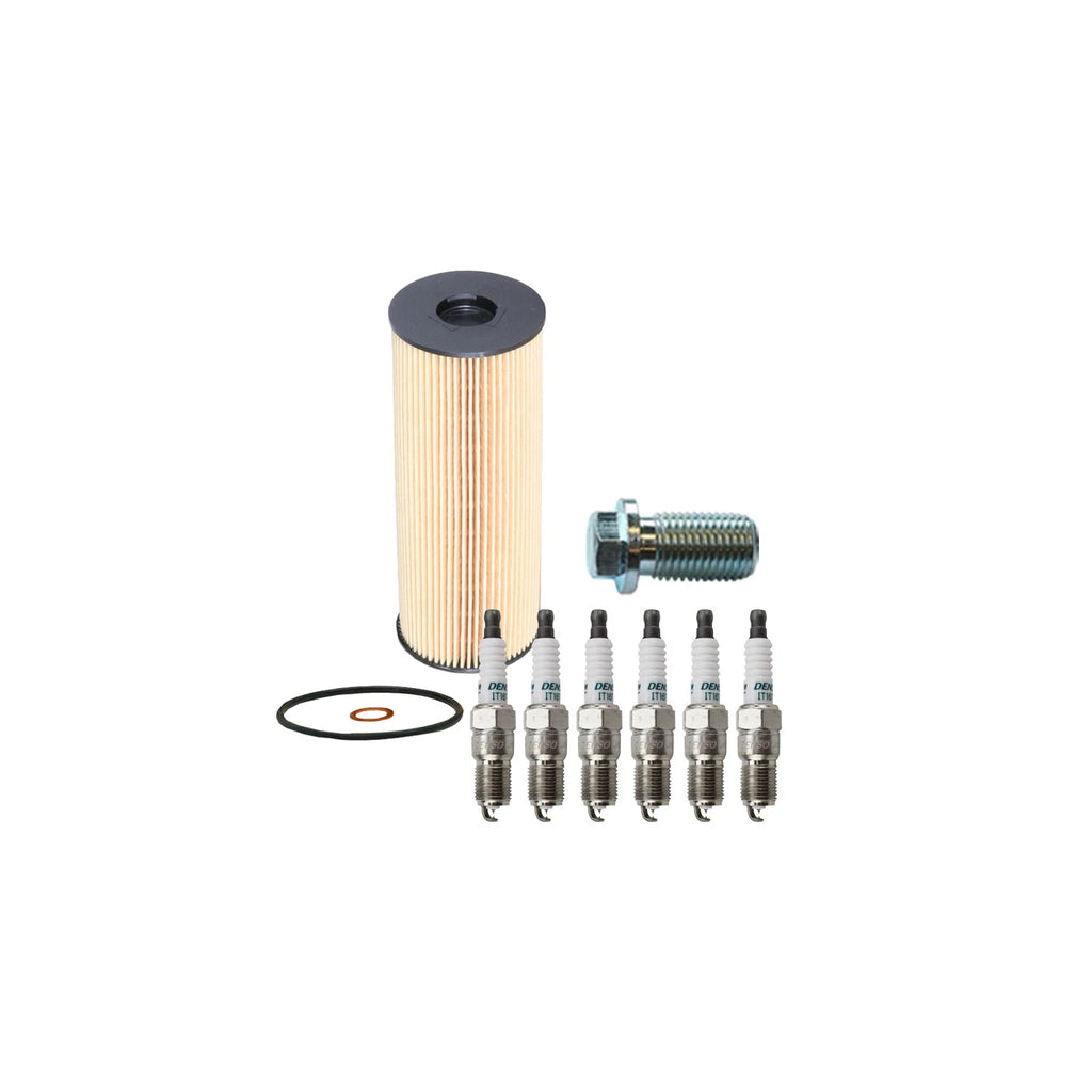 Wix Engine Oil Filter & Denso Spark Plugs Set for Benz C124 300CE W124 300E (1987–1995)