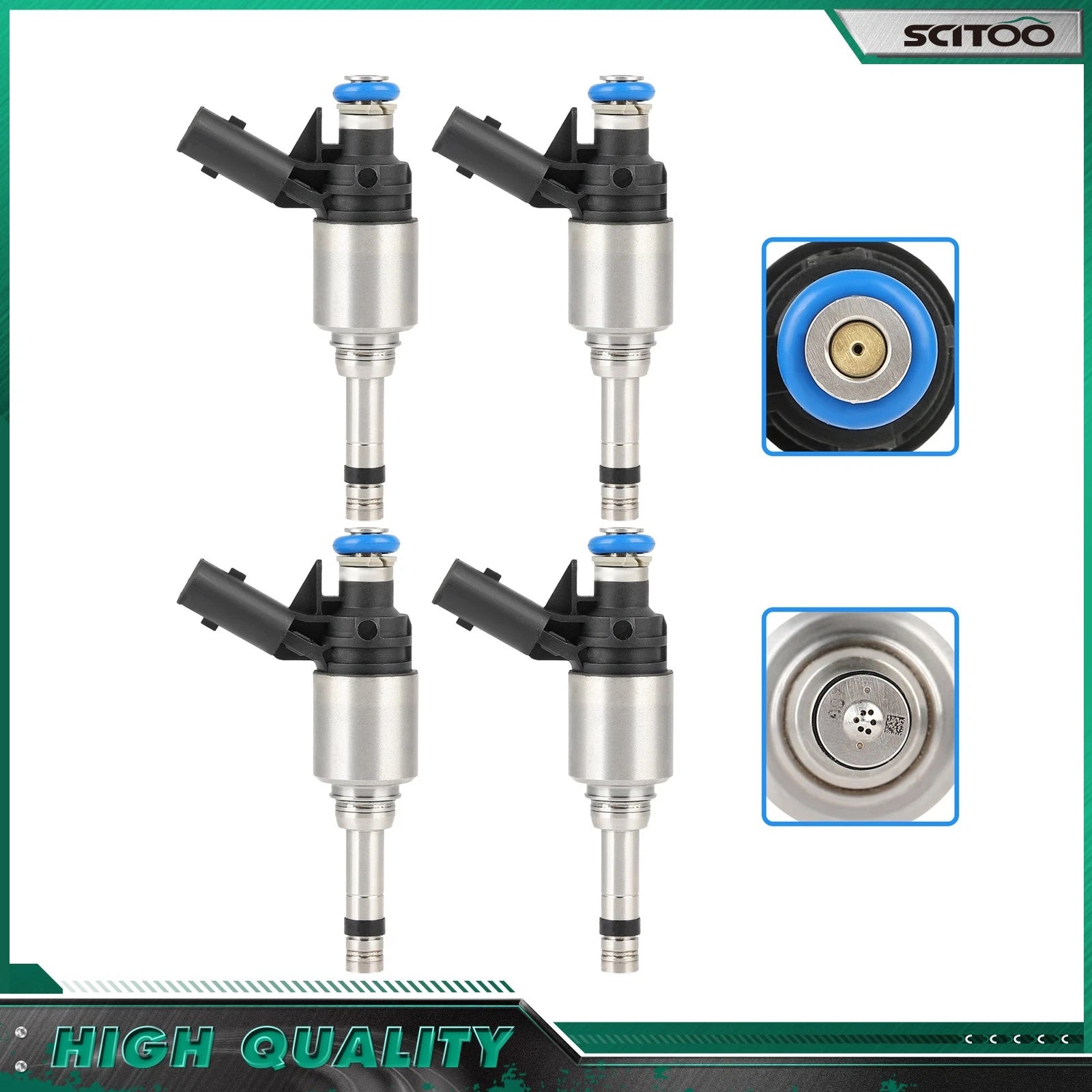 Set of 4 Fuel Injectors for Hyundai Elantra (2014–2017) & Kia Forte (2014–2016) 2.0L