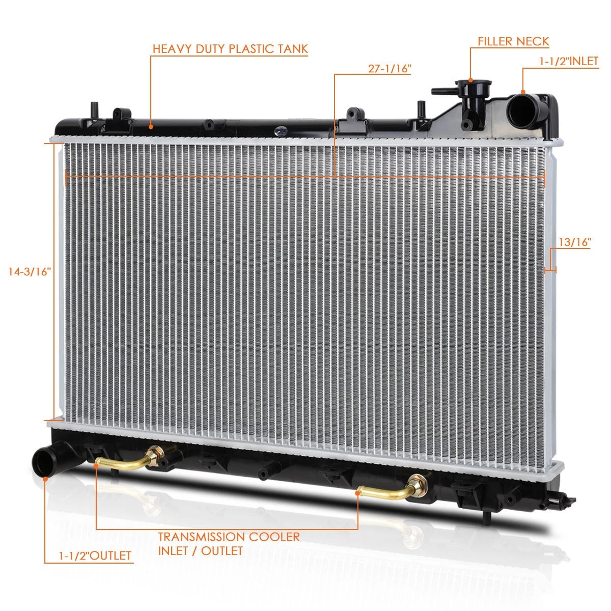Aluminum Core Radiator for Subaru Forester 2.5L Non Turbo (2003–2008) DPI-13021