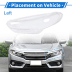 1 Pcs Headlight Lens Cover for Hyundai Sonata (2018–2019) PC Clear