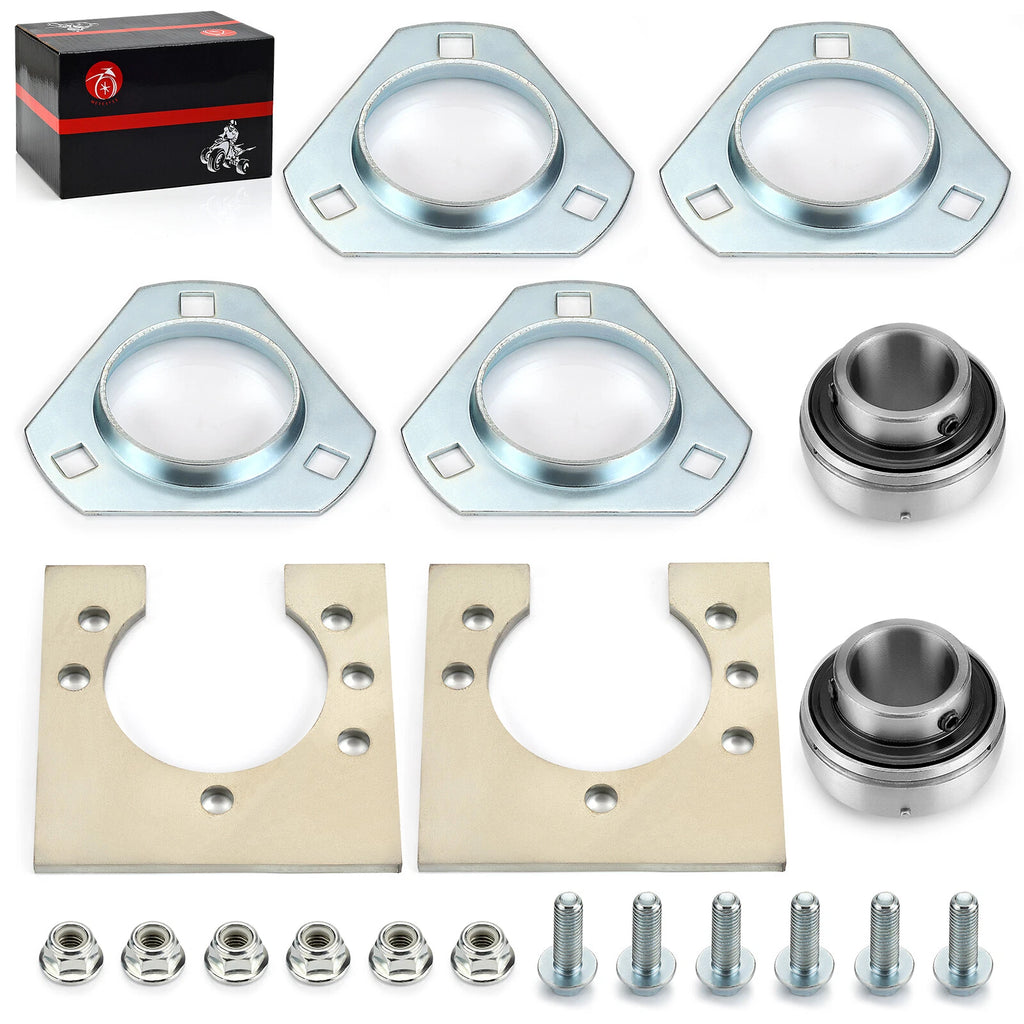 1" Live Axle Bearing Kit for Go-Karts Mini Bikes/Trikes/ATV (3 Hole)