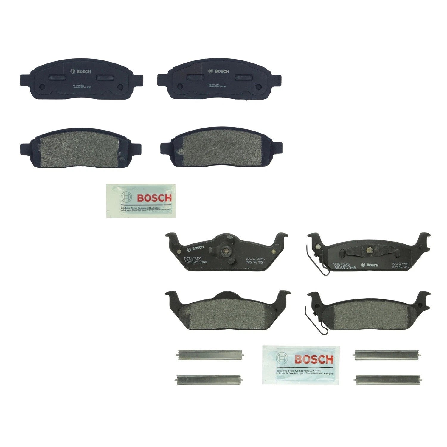Set of 4 Bosch QuietCast Disc Brake Pads for Ford Lincoln