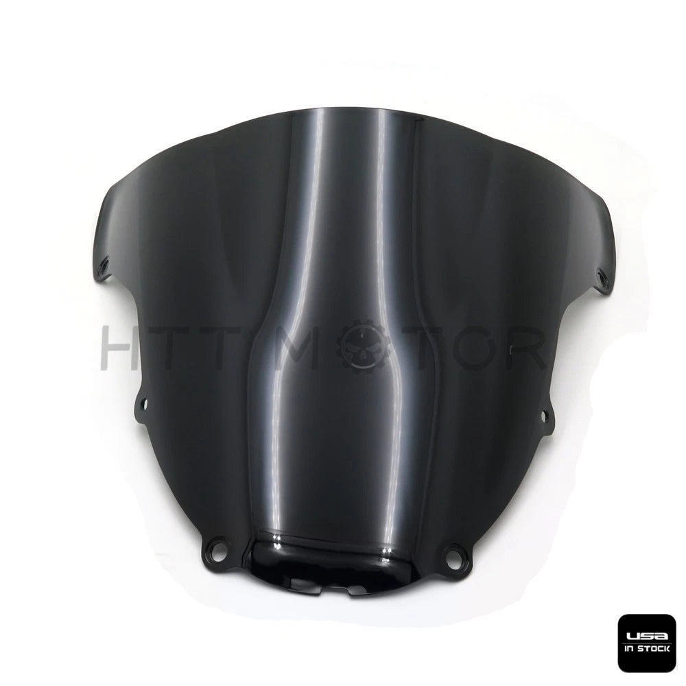Smoke Black Double Bubble Windscreen for Kawasaki Ninja ZX6R (2003–2004)