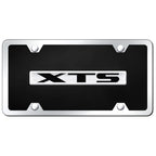 Chrome on Black Acrylic License Plate Kit - Officially Licensed for Cadillac XTS