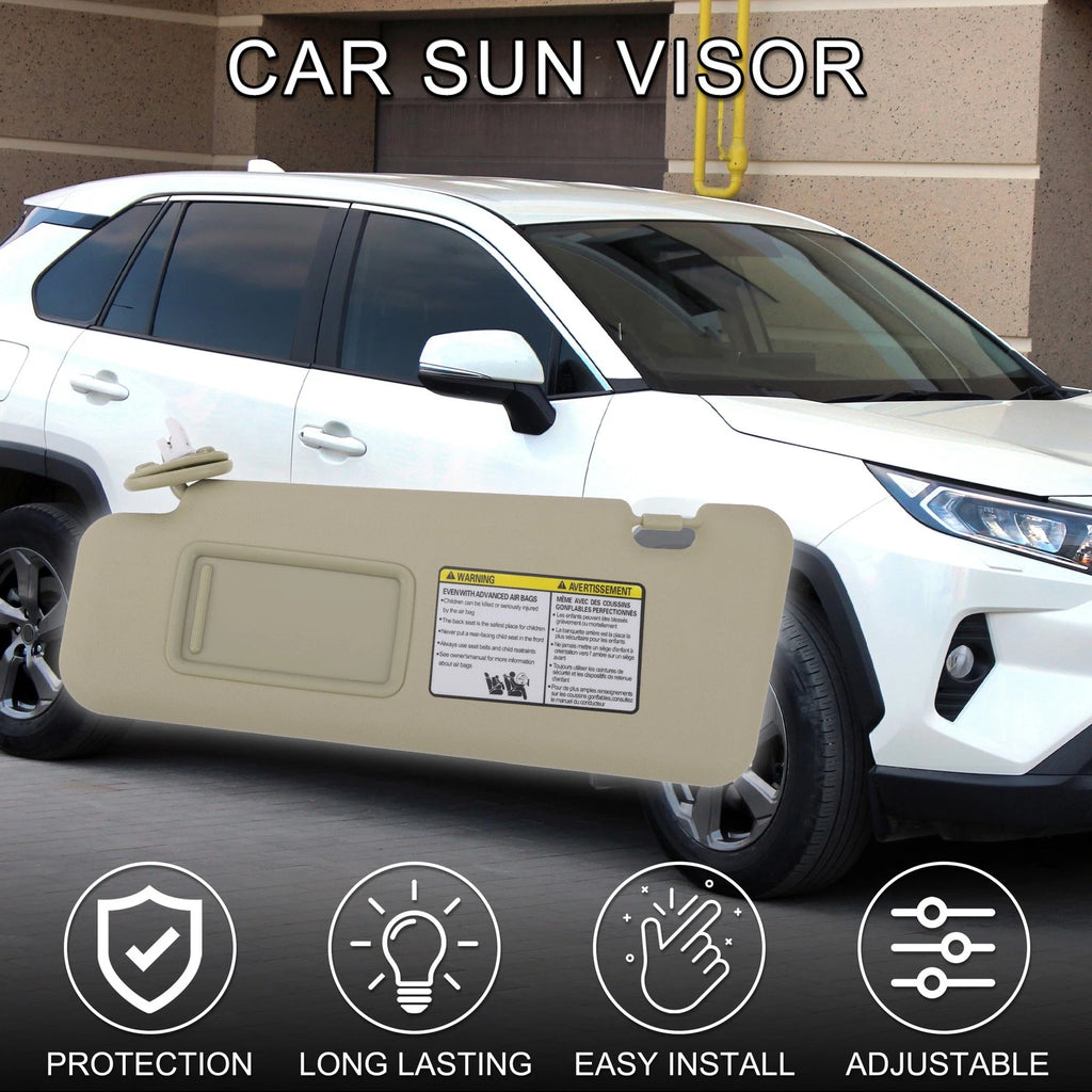 Left Driver Side Sun Visor w/ Mirror for Toyota Highlander (2014–2019) No.74320-48180-E1