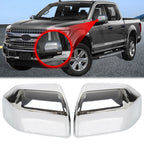 Set of 2 Chrome Mirror Cover Caps for Ford F-150 (2015–2020)
