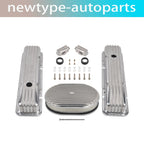 Short Valve Covers & 12" Oval Air Cleaner for Chevy SBC (1958–1986)