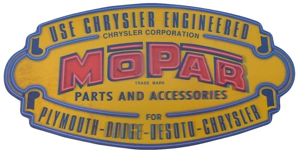 Mopar Shield Lenticular 3-D Wooden Sign for (MS480, 472464)