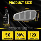 Set of 2 Clear Amber Front Side Marker Lights for Jeep Renegade (2015–2021)