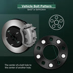 4X 1" Wheel Spacers 5x4.5 for Honda Accord (2003–2011) Acura TL (1999–2008)