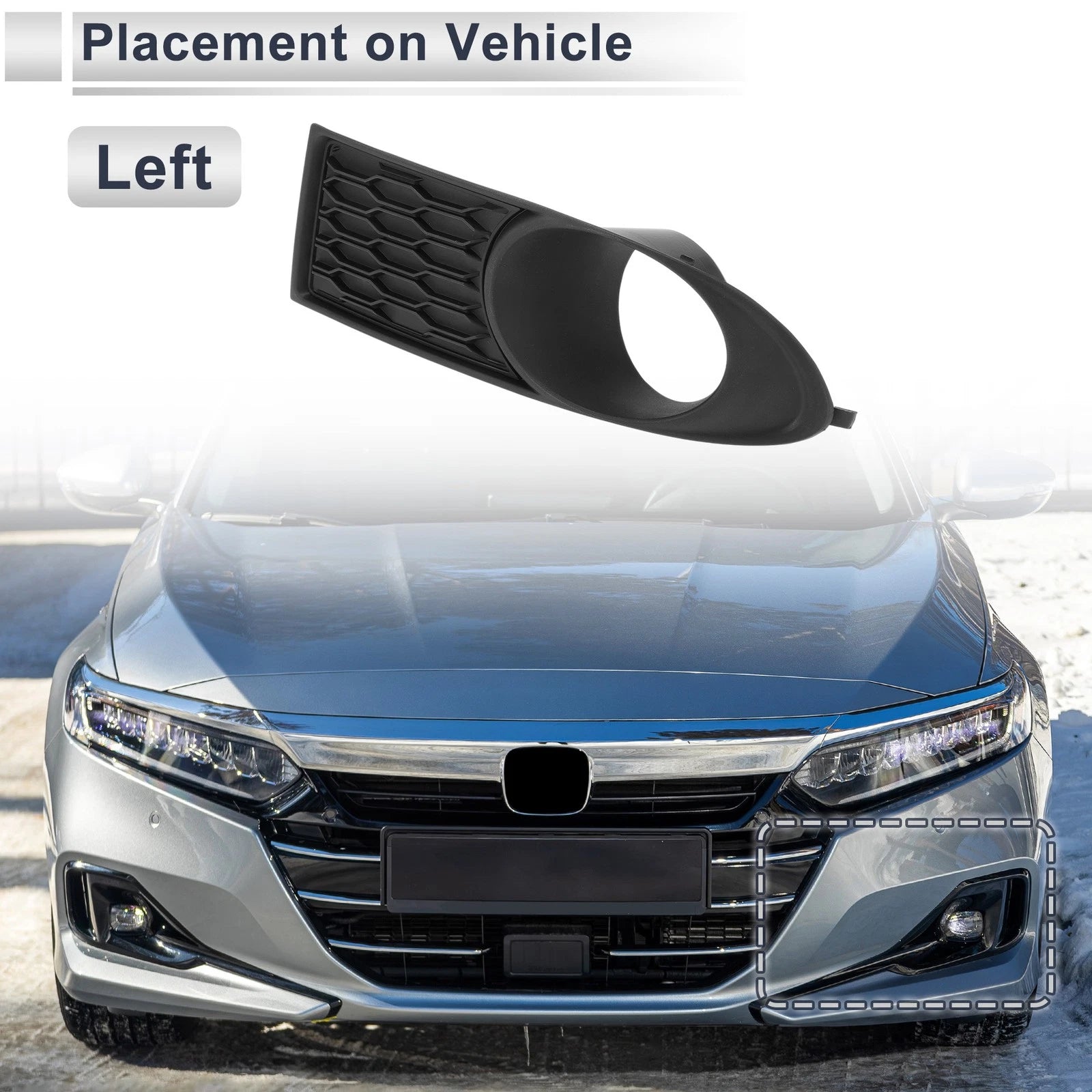 1 Pc Fog Light Grill for Dodge Journey (2011–2020) No. 68079851AB