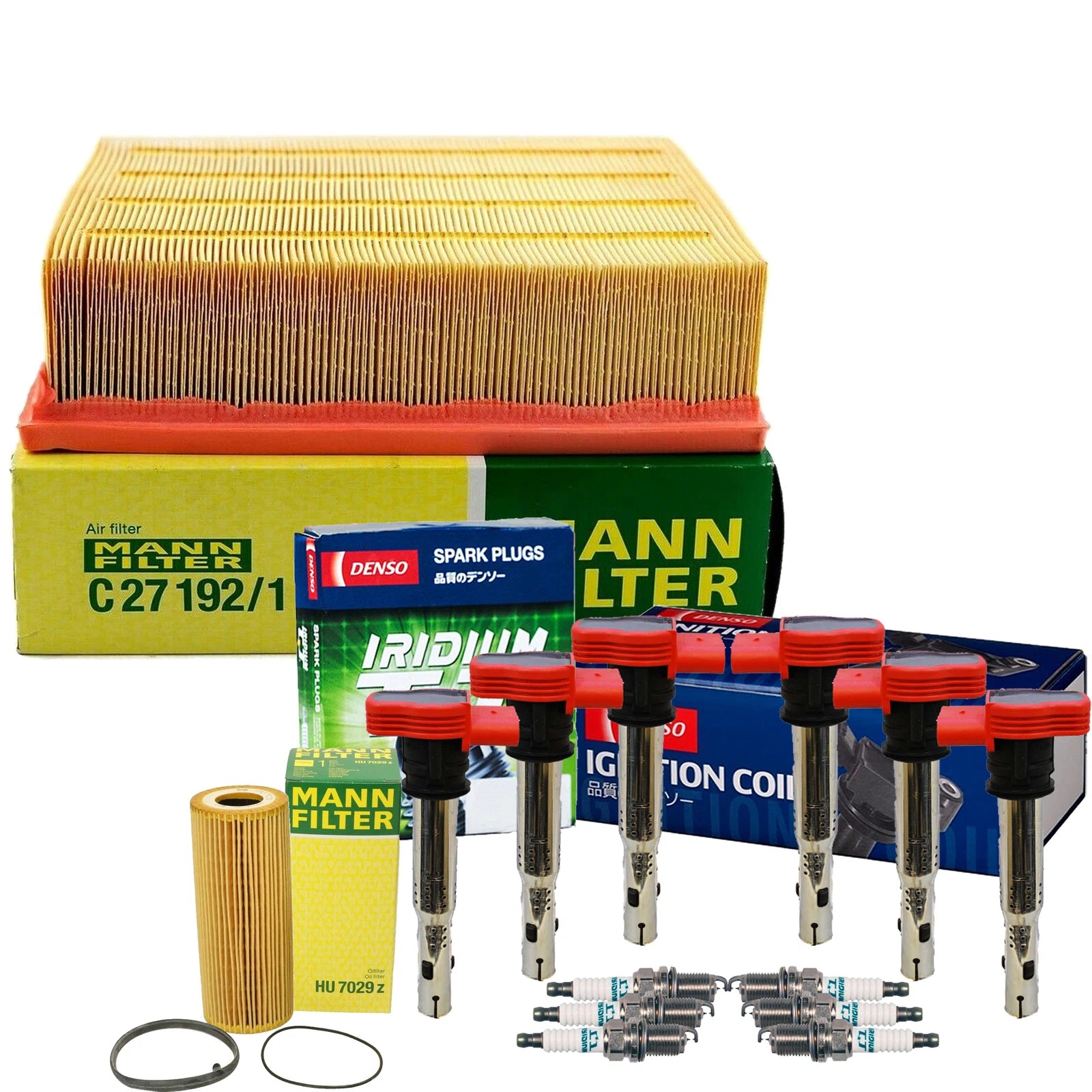 Set of 6 Coils & 6 Iridium TT Spark Plugs for Audi V6 BKH