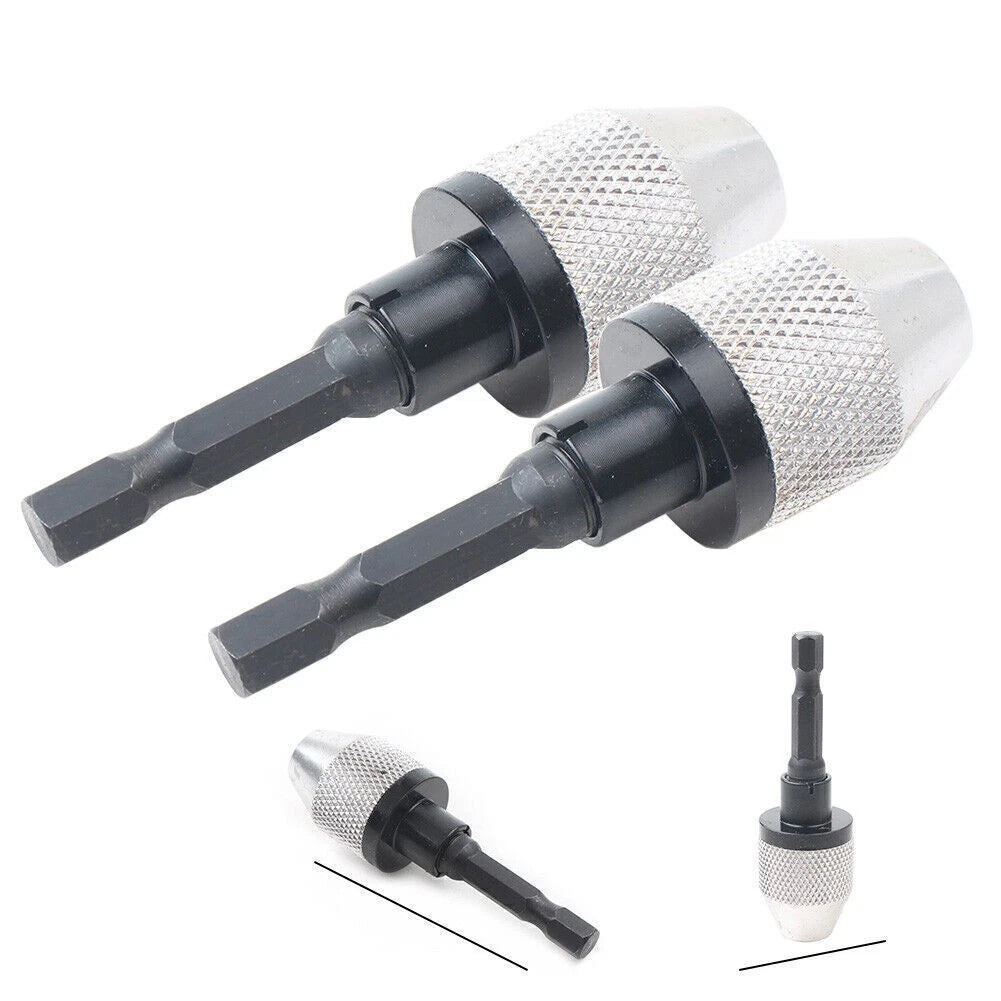 1/4" Keyless Drill Bit Chuck Quick Change Adapter Converter for UK Models