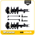 Set of 6 Front Complete Struts and Outer Tie Rods for Nissan Quest (2004–2009)