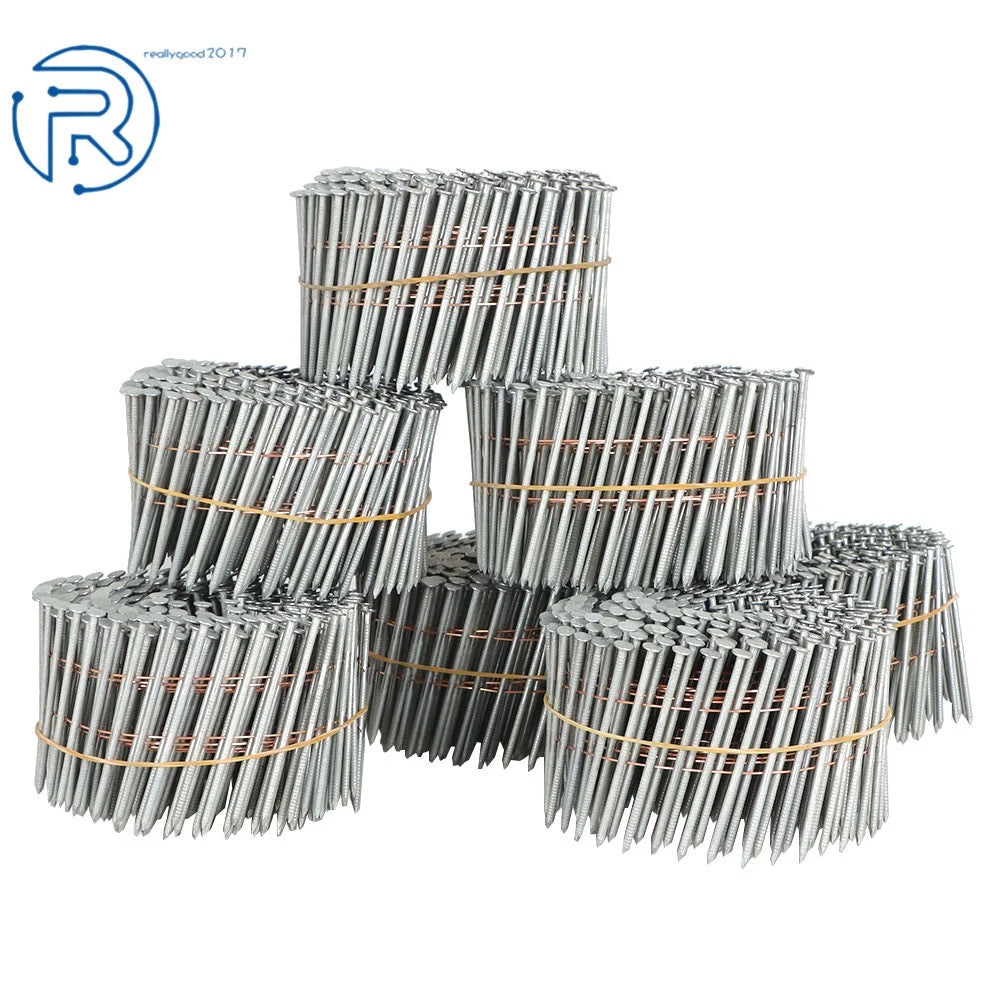 Set of 3600 Siding Nails 2-1/2" Full Round-Head Ring Shank