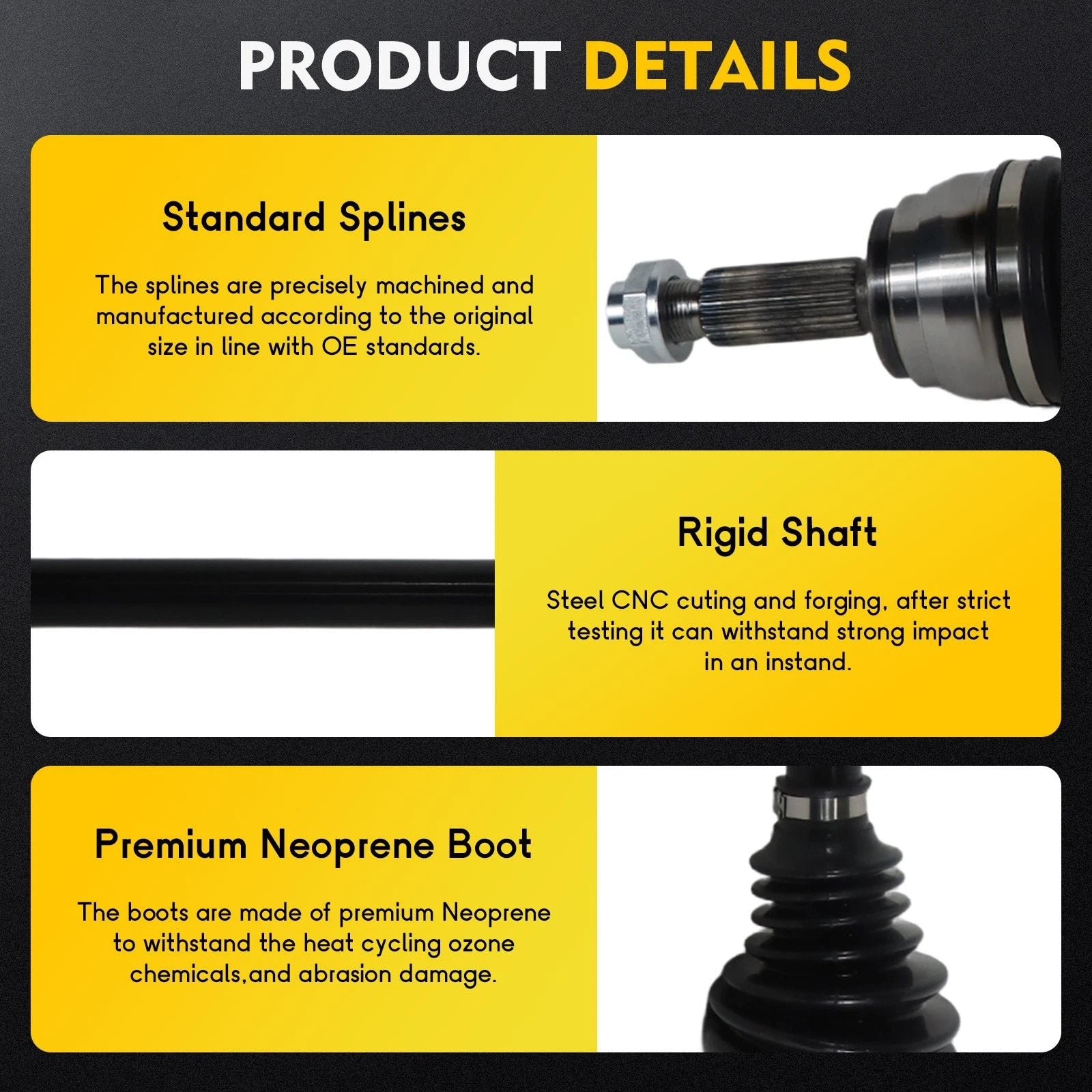Front Left CV Axle Assembly for Hyundai Kona (2018–2023)
