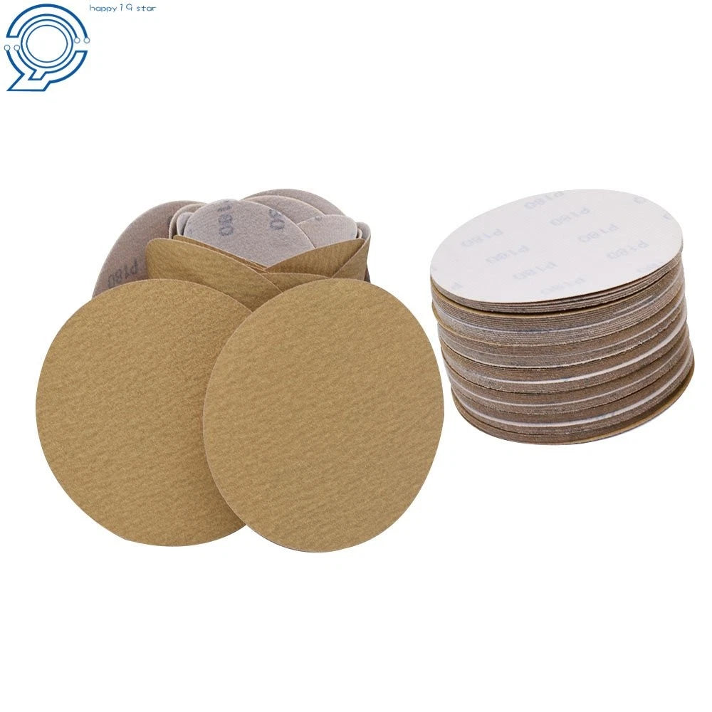 Set of 100 6" 180 Grit No-Hole Hook Loop Sanding Discs