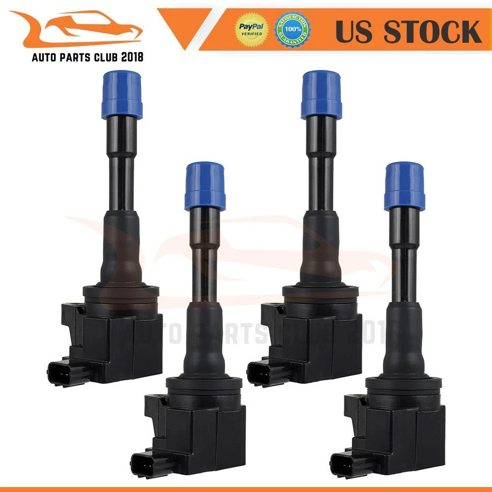 Set of 4 Rear Ignition Coils for Acura ILX (2013–2014) & Honda Civic (2012–2013)