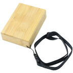 Wooden Fly Box for Trout Bass Panfish (100x70x26mm) with Lanyard