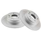 Set of 2 Slotted Rear Brake Rotors for Honda CR-V (2002–2004)