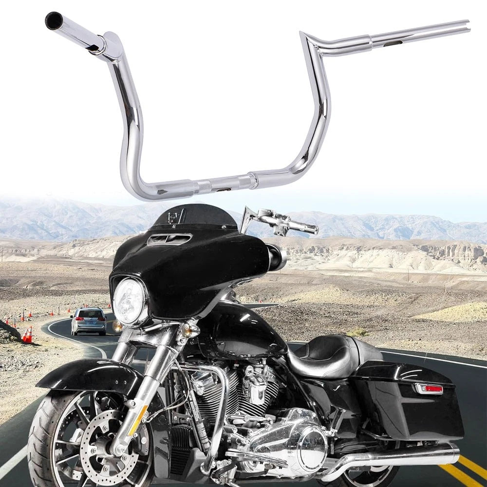 10" Rise Ape Hanger 1-1/4" Fat Handlebar for Harley FLHT FLHX (2010–2023)
