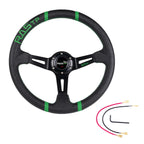 350mm Deep Dish Aluminum Sport Racing Steering Wheel for Drifting