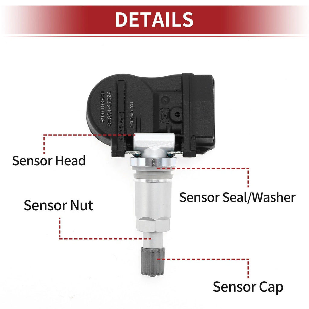 Tire Pressure Sensor for Hyundai Elantra (2017–2024) 433MHz