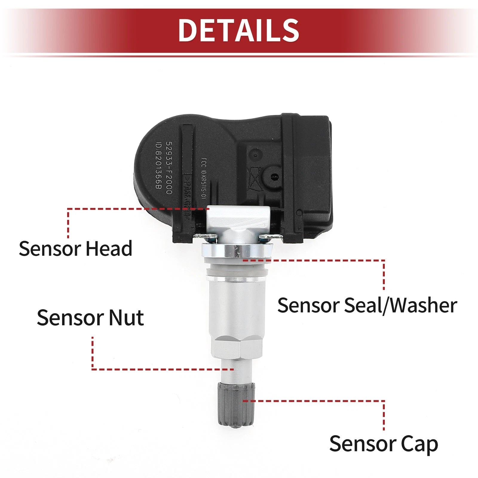 Tire Pressure Sensor for Hyundai Elantra (2017–2024) 433MHz