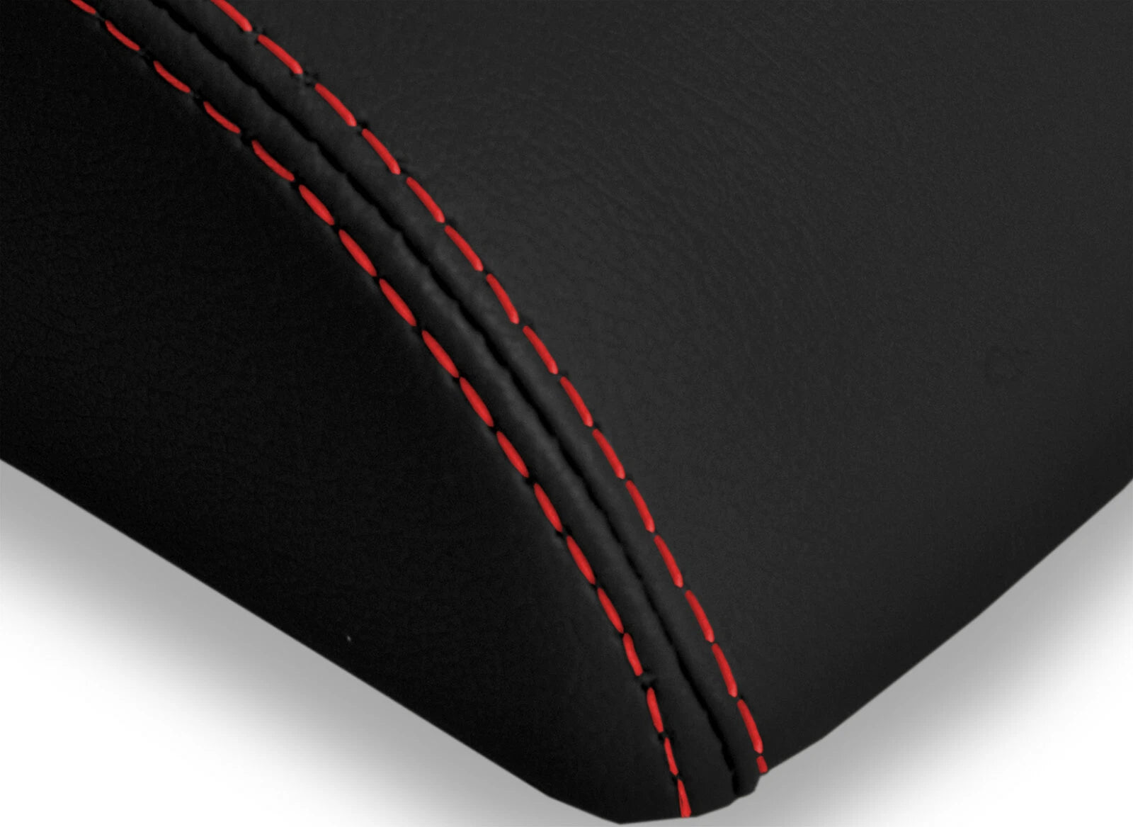 Leather Console Lid Armrest Cover for Ford Explorer Limited (2011–2019) Red Stitch