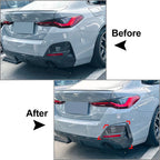 Black Rear Side Air Vent Covers for BMW 4 Series G26 i4 (2020-2024)