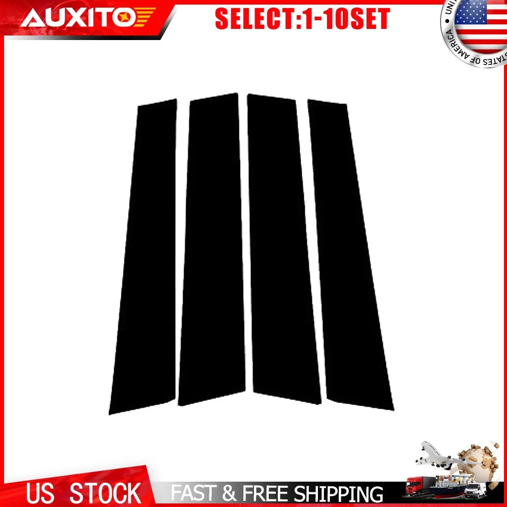 Black Window Pillar Posts Door Trim for Porsche Panamera (2017–2021)