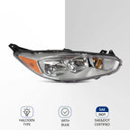 Halogen Headlight with Bulb for Ford Fiesta (2014–2018) Right Passenger Side