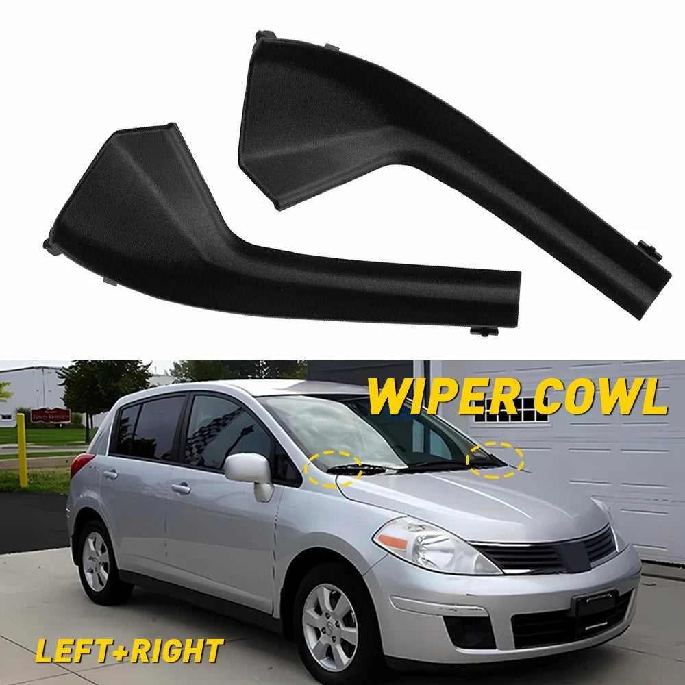 Set of 2 Outer Cowl Grille Covers for Nissan Versa (2007–2012)