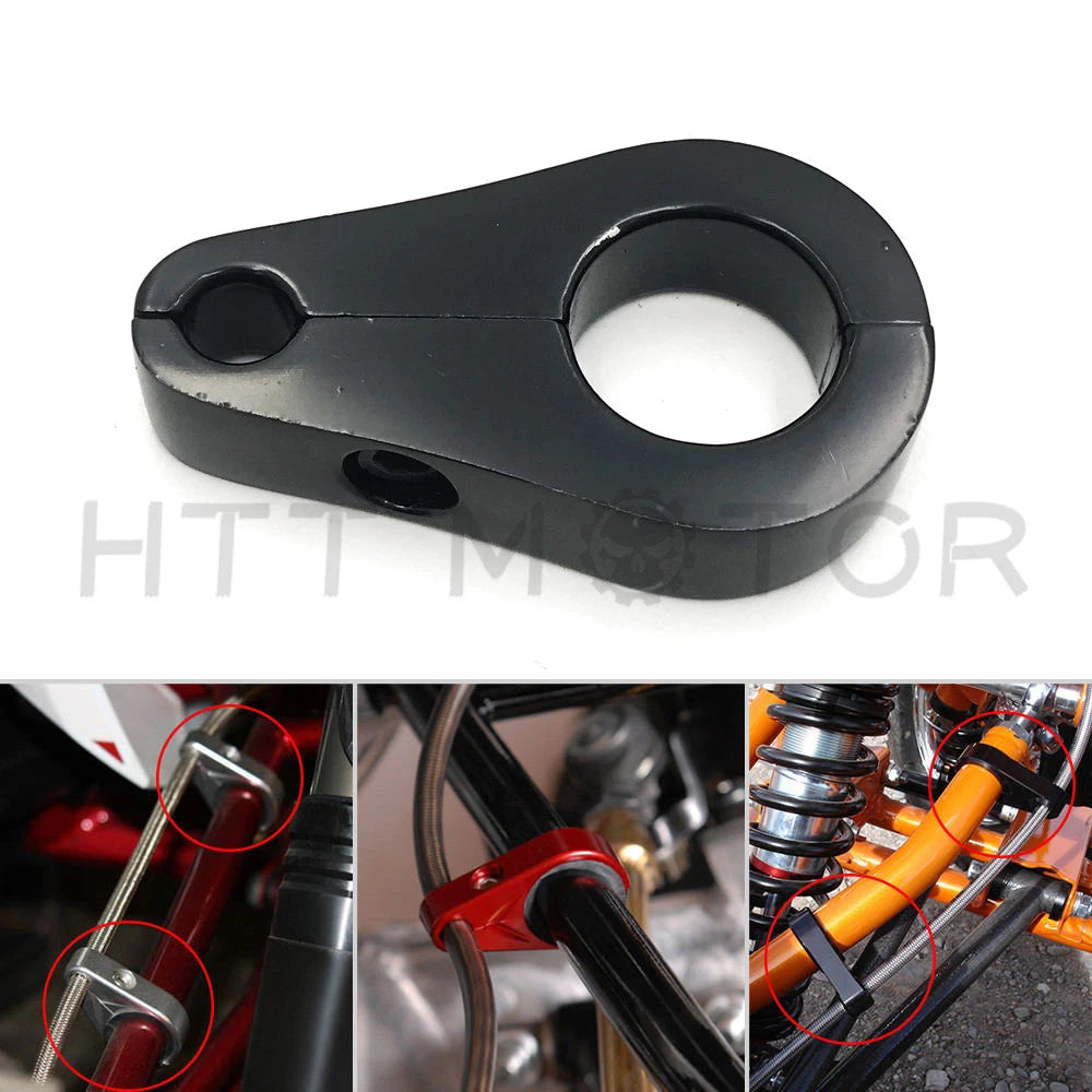 Set of 4 Universal ATV Brake Line Clamps Clips 3/4" for Yamaha Honda Kawasaki Suzuki