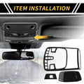 Set of 1 Roof Reading Light Lamp Cover Trim for Ford F-150 (2015–2020) Carbon Fiber Black