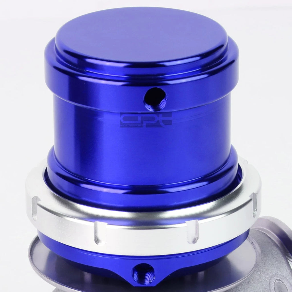 Universal 45mm Turbo V-Band Wastegate Bypass Exhaust +14 PSI Spring Blue
